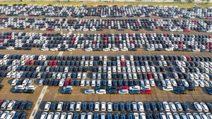 new car parking lot