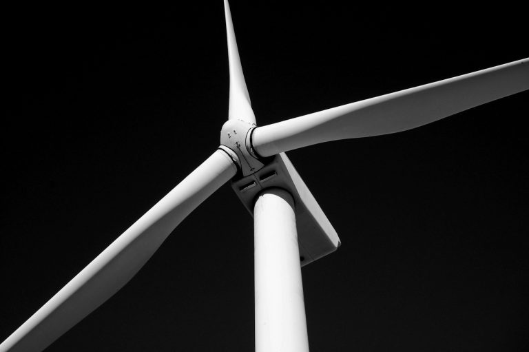 Wind turbine black background