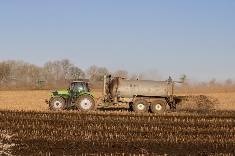Tractor fertilizing