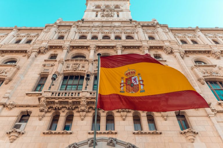 Spanish flag on building
