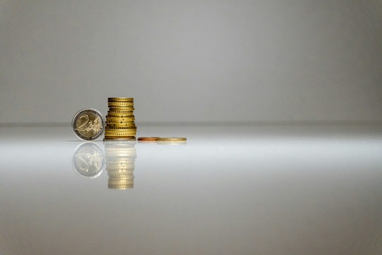 Euro coins stack
