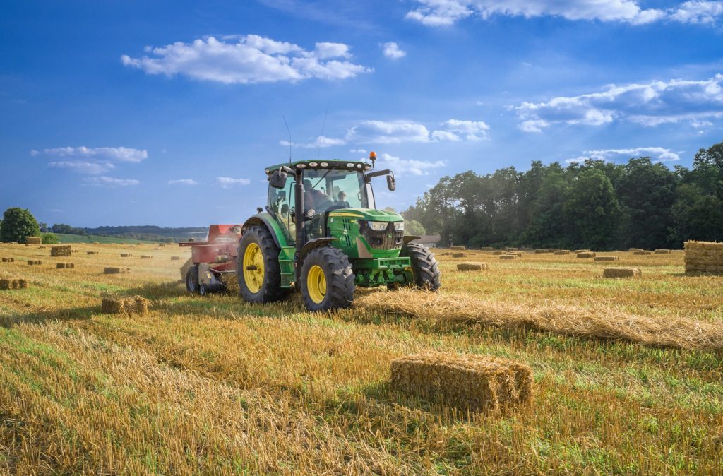 Tractor in field
