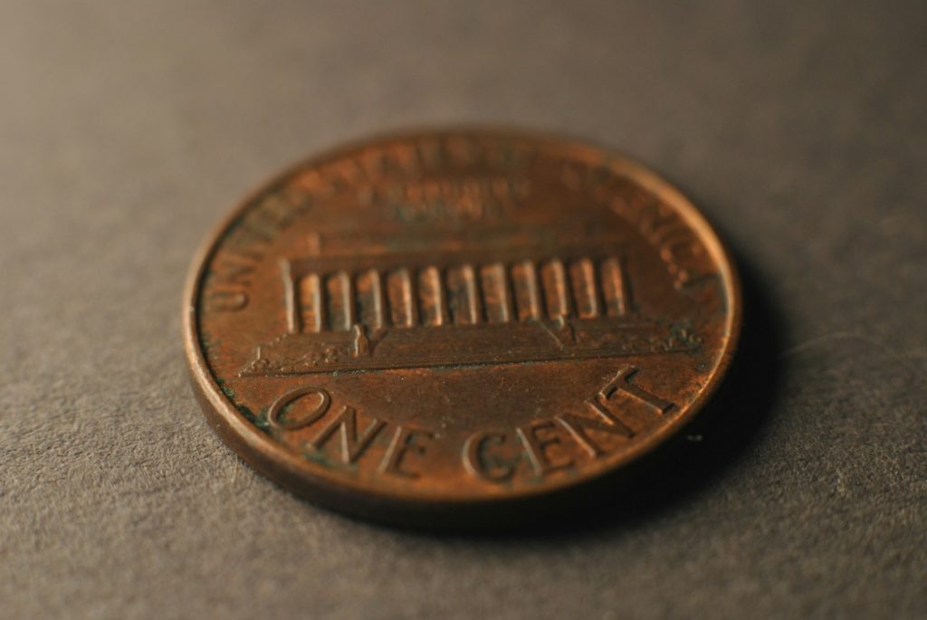 One cent coin