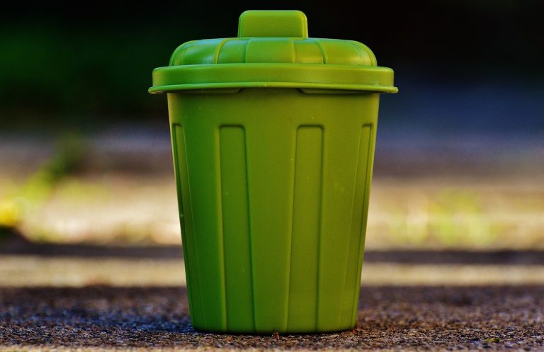 Green trashcan
