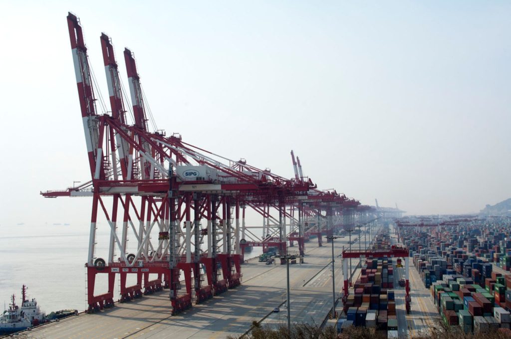 Shanghai, pristanišče, izvoz