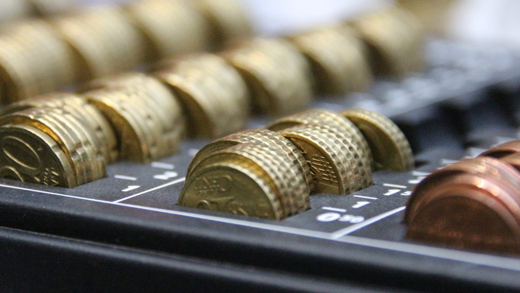 denar, evro, cent, blagajna, gotovina