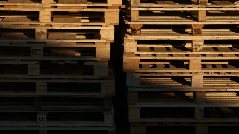 les, podjetje, dostava, palete