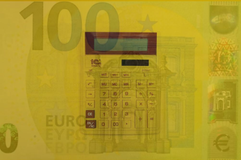 naložba, kalkulator, evro, denar